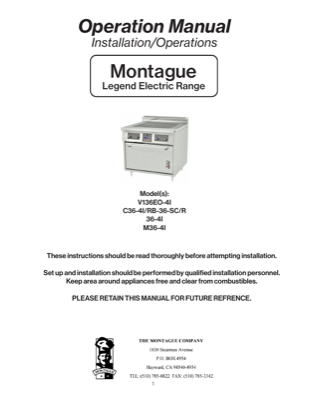 Legend Induction Range &mdash; first page