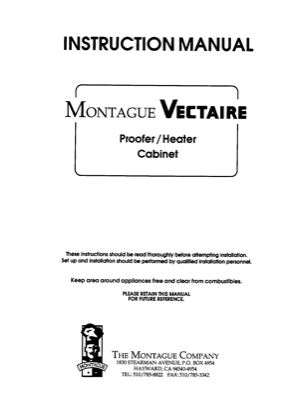 Proofer / Heater Cabinet &mdash; first page